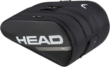 Сумка для ракет HEAD Tour Racquet Bag XL чорного та білого кольорів