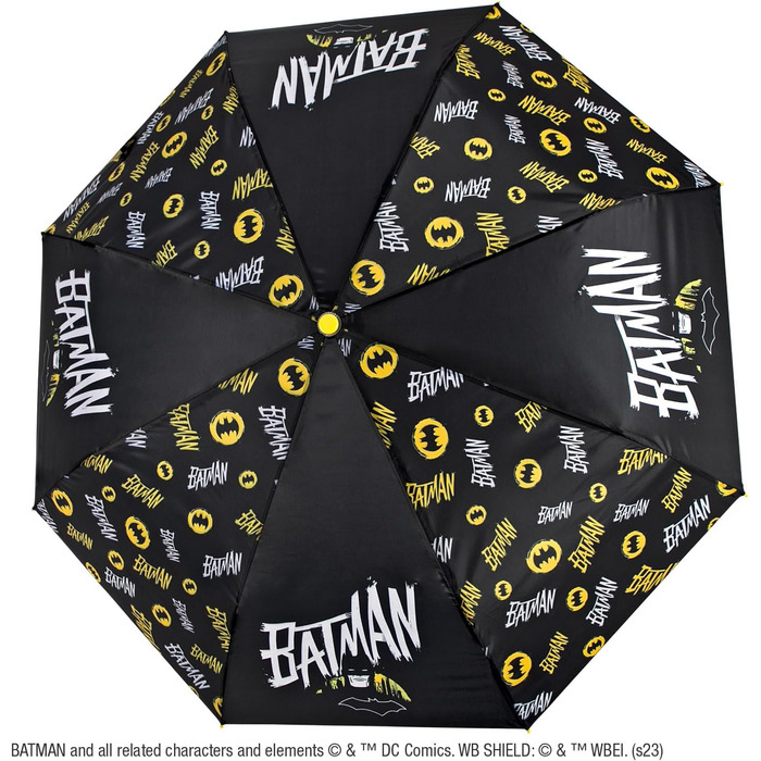 Дитячий парасолька PERLETTI Batman для хлопчиків 7-9 років - компактний, легкий, діаметр 91 см