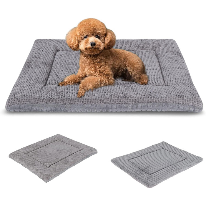 Килимок для собак Vejaoo XZ016 сірий, 60x45 см: миється, м'який, теплий