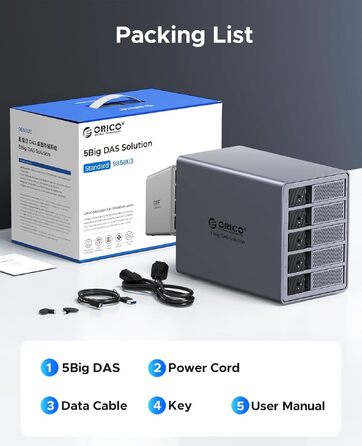 Зовнішній HDD-корпус ORICO 9858U3 для 5 жорстких дисків 3.5