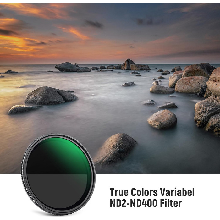 NEEWER Фільтр ND Variabler 67mm (ND2-ND400) з оптичним HD склом, регульований, для фото та відео