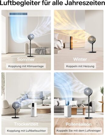 Турбовентилятор PELONIS з пультом керування, дисплеєм, 3D циркуляцією, 36.5dB, 10м повітряний потік, регульована висота 60/111см, 4 швидкості з таймером, знімний захист, поворотний, 92см, чорний