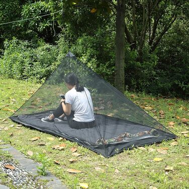 PLCPDM Camping Bed Mosquito Net Carrying Bag Triangular Mosquito Net Outdoor Bug Net Camping