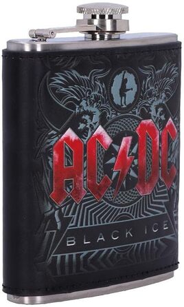 Фляга AC/DC Black Ice від Nemesis Now (ліцензійна), 200 мл