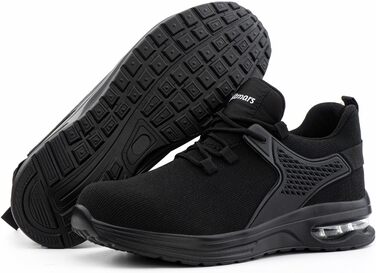 Черевики робочі чоловічі/жіночі Hitmars, з металевим підноском, зручні кухарські черевики, легкі, для дахів, чорні/сині, EU36-48 (42 EU)