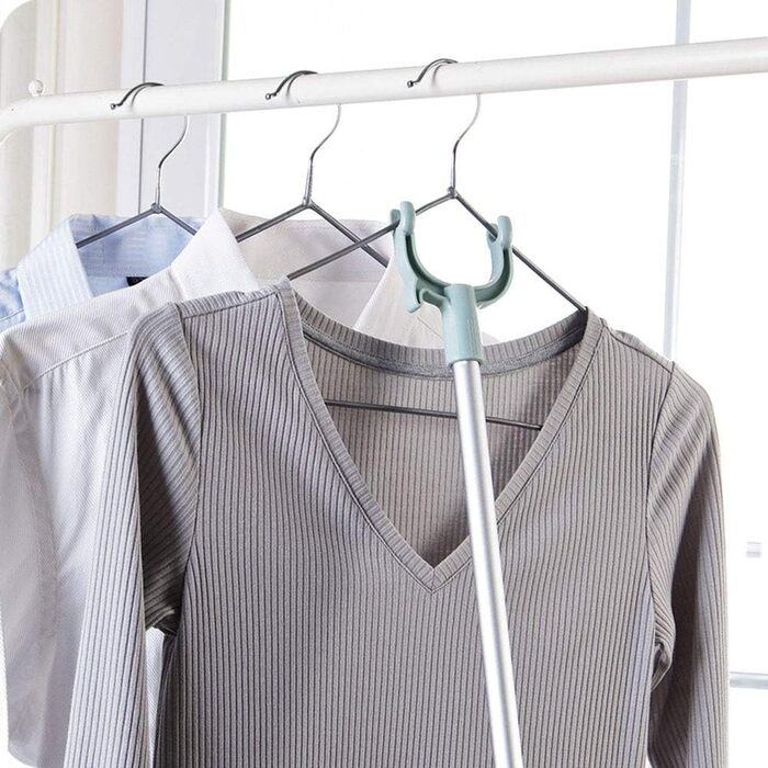 Kagodri Extendable Rods, Adjustable Clothes Hanger with Hook, Aluminum Tube, Clothes Hanger with All-Purpose Hook, a Good Helper at Home for Hanging Shirts, Pants, and Jackets