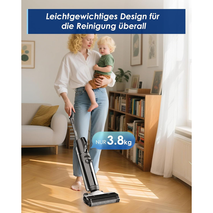 Бездротовий пилосос Tineco S5 Combo: ідеальний для шерсті тварин та липких забруднень, тихий, з дисплеєм