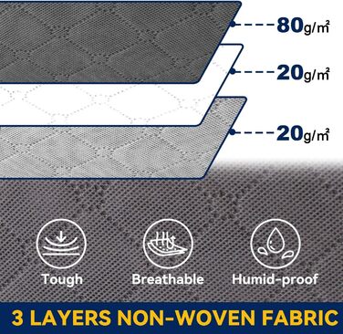 Комод під ліжко Boic, 2 шт., 60 л, для зберігання постільної білизни та одягу, з кришкою, складний, велика коробка для зберігання