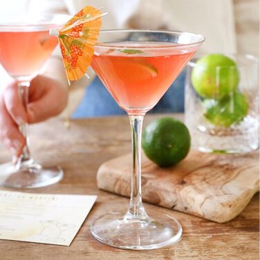 Набір келихів для Мартіні, 6 шт, 175 мл, без свинцю, придатні для миття в посудомийній машині. Келихи для Cosmopolitan, келихи для коктейлів, келихи для вечірок (люкс набір 6 шт)