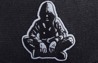 Кепка Nebelkind Snapback чорного кольору з деніму, унісекс, регульований розмір, стильна бейсболка в стилі streetwear