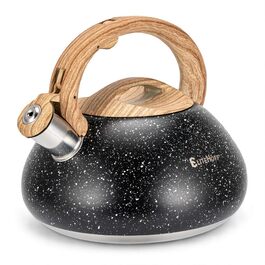 Електричний чайник EliteHoff 3L з нержавіючої сталі з автоматичним свистком, сірий, для всіх типів плит (E-5110)