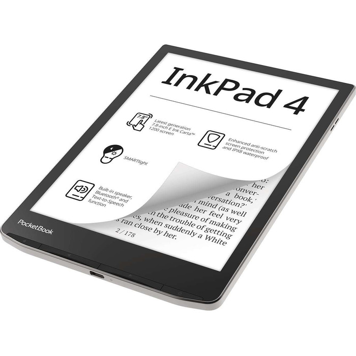 Електронна книга PocketBook Inkpad 4 (743) 32 ГБ 7,8