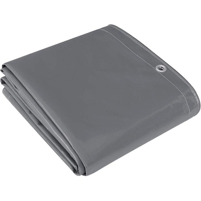 WOLTU Waterproof Cover Sheet with Grommets, Fabric Tarpaulin 500g/m² Waterproof & Tear-Resistant | Premium PVC Tarpaulin Universal Cover for Truck, Pool, Camping, Wood Garden Furniture (Dark Grey, 2x3m)