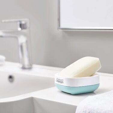 Мильниця Joseph Joseph Slim компактна, біло-блакитна, 6.2 x 14.1 x 9.1 см