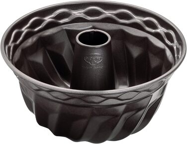 Dr. Oetker Gugelhupf Ø 22 cm, round baking tin from the Back-Edition series made of steel, Bundt tin with non-stick coating (color: brown), quantity: 1 piece