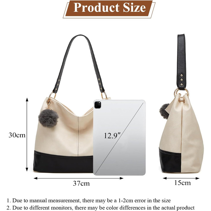 Сумка жіноча Shopper Grande елегантна бежева з PU-шкіри через плече та на блискавці, з кишенею