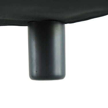 HOMCOM Chesterfield Ottoman Footstool Bench from Faux Leather Black 40x30x24cm Stylish & Comfortable for Living Room & Hallway