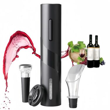 Електричний відкривачка для пляшок PEIPU (4 шт.), акумуляторний, для дому, ресторанів та подорожей, ідеальний для любителів вина та господарів