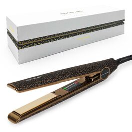 Випрямляч для волосся Corioliss C1 Leopard Gold Soft Touch з титановими пластинами та регулюванням температури для тонкого волосся
