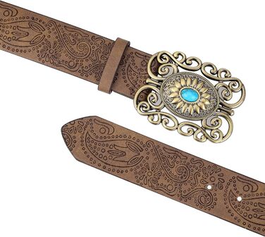 Жіночий шкіряний ремінь Chic Diary в ковбойському стилі, вінтажний пояс для джинсів коричневого кольору