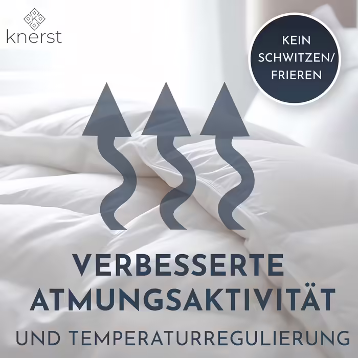 KNERST Summer Quilt 155x220 cm Made in Germany - Summer Down Quilt 155x220 - soft Bedspread 155x220 - Summer Bedspread with Ökotex & Downpass Certification - Down Bedspread with Down & Feathers