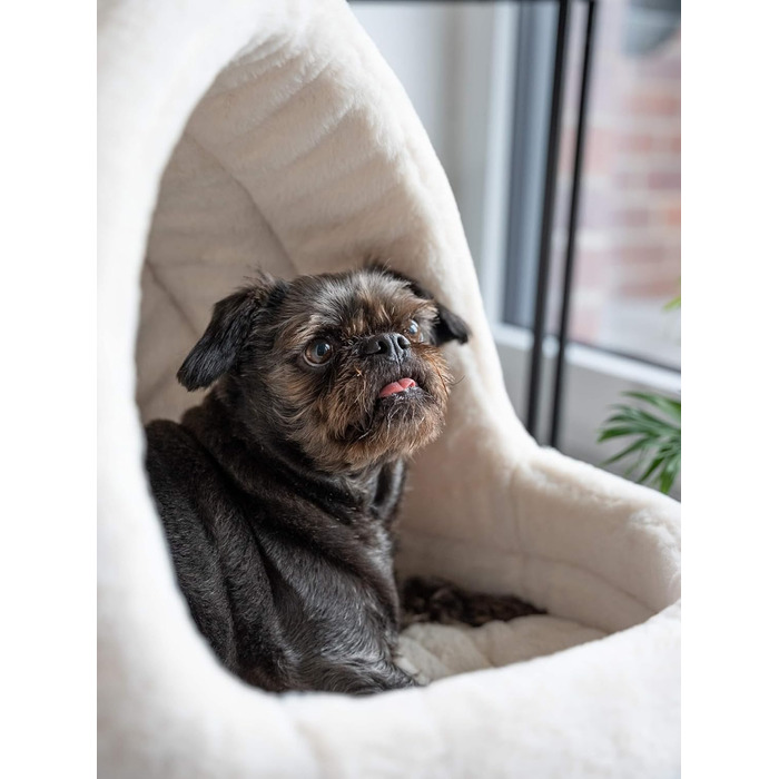 TrendPet LunaHome: затишна печерка-лежанка для собак та котів сірого та бежевого кольорів