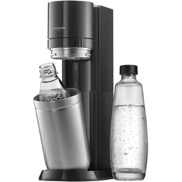 SodaStream DUO: Газова вода вдома | В комплекті: скляна та пластикова пляшка | Колір: Титан