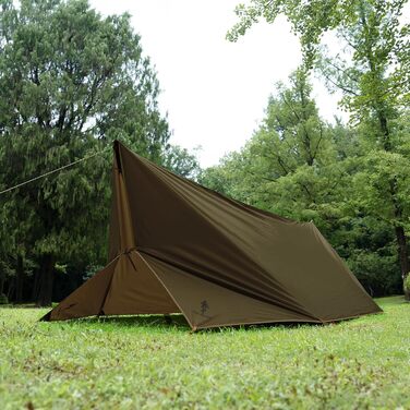 FREE SOLDIER 3x3.2m Waterproof Tarp - Ultralight Tent Shelter for Camping, Hiking & Outdoor Activities (Military Green)