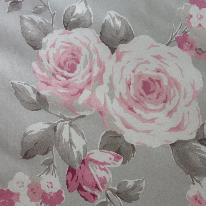 Комплект постільної білизни Catherine Lansfield Canterbury Floral, сірий, односпальний (90x200 см), з наволочкою