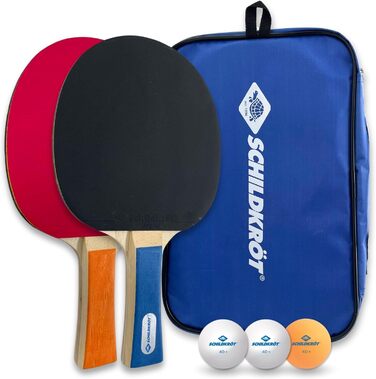 Набір для настільного тенісу Donic-Schildkröt Hobby для 2 гравців (2 ракетки, 3 м'ячі, у футлярі), 788602