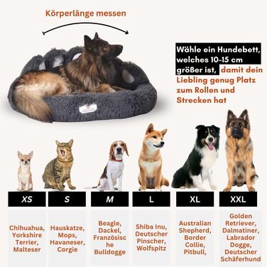 Кругле ліжко для собак та котів Pfoten&nasen® Wolke 7, темно-сірий, 65 см – м'яке, знімний чохол, для маленьких тварин