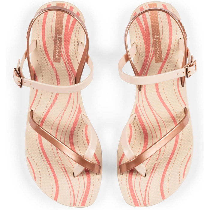 Босоніжки жіночі Ipanema Fashion Sand Viii T-Spangen, бежеві металік-рожеві, 37 EU