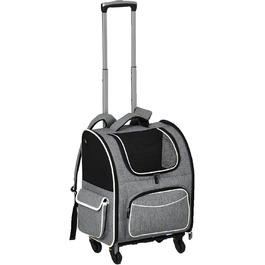 Транспортна переноска для котів та собак PawHut – рюкзак-переноска для тварин до 4 кг, сірий