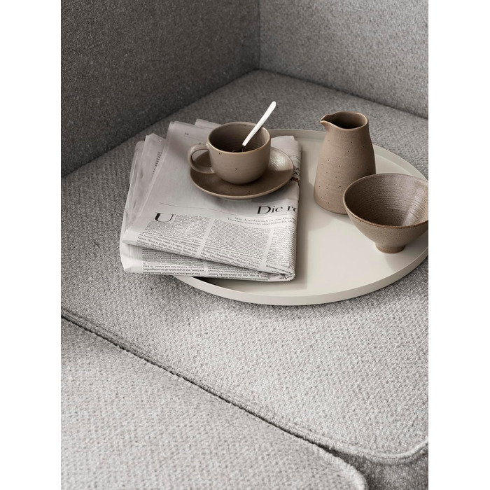Blomus Tray -Peasy- Stainless Steel Serving Tray | Decorative Round Tray with Rim ⌀ 30cm (S, Moonbeam)
