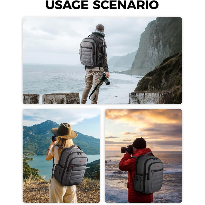 Bagsmart Рюкзак для фотоапарата та ноутбука 15.6