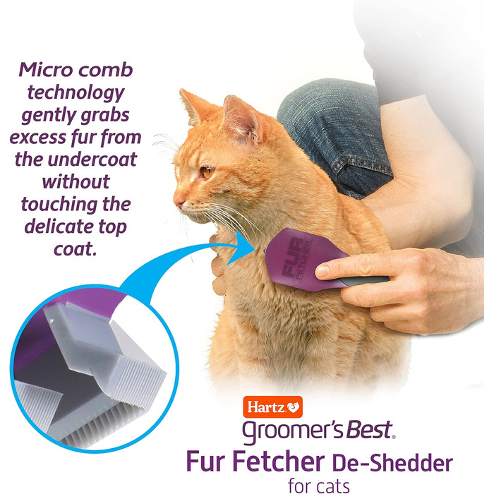 Щітка для грумінгу Hartz Groomer's Best для котів та маленьких собак, чорно-фіолетова, 1 шт.