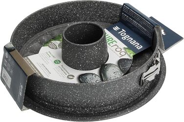 Форма для випічки Tognana Pure Roq, 22 см, знімні бортики, алюміній, чорна (сферична форма, 2 частини, 25 см)