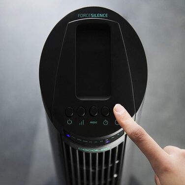 Вентилятор Cecotec Digitale Turm EnergySilence 890 Skyline, 50 Вт, 76 см, з таймером, пультом, мідний мотор, 3 швидкості, 3 режими, чорний
