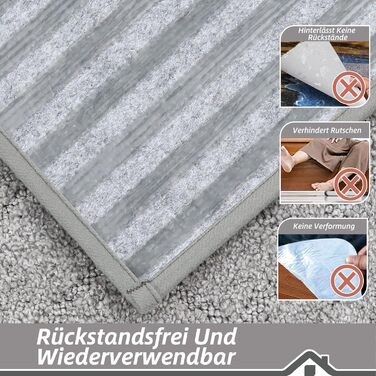 Килимки на сходи BEQHAUSE антиковзні, 22x70 см, сірі (15 шт.) - для дітей, літніх людей, домашніх тварин, машинне прання