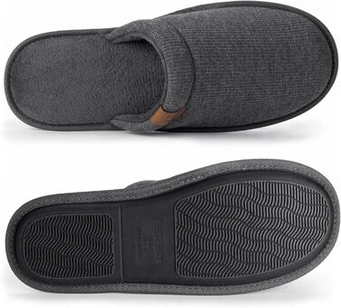 Чоловічі тапочки RockDove LiteStep з вафельної в'язки для дому (40/42 EU, темно-сірий)