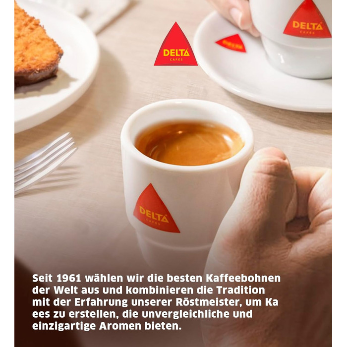 Кава в зернах Delta Cafés Gold Arabica, інтенсивність 12, аромат меду та стиглих фруктів, 1 кг (набір 2 упаковки)
