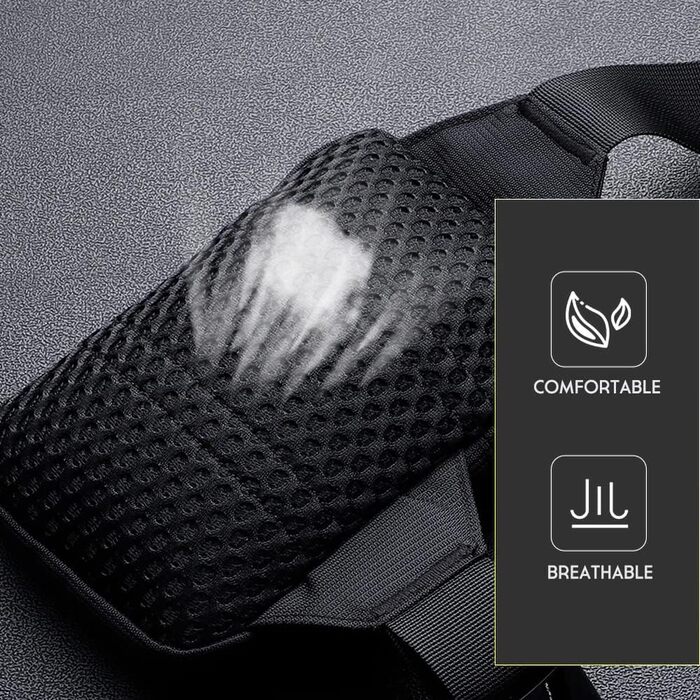 Чоловіча сумка-слінг Simptech: компактна, водонепроникна, для бігу, фітнесу, подорожей (чорна)