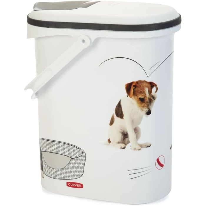 Контейнер для корму для собак Curver Love Pets 10 л – Герметичний, білий, для сухого корму (до 4 кг)