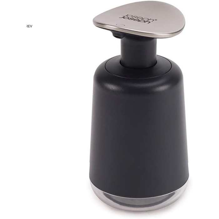 Дозатор мила Joseph Joseph Presto з нержавіючої сталі, гігієнічний, з широкою помпою, нержавіюча сталь/сірий