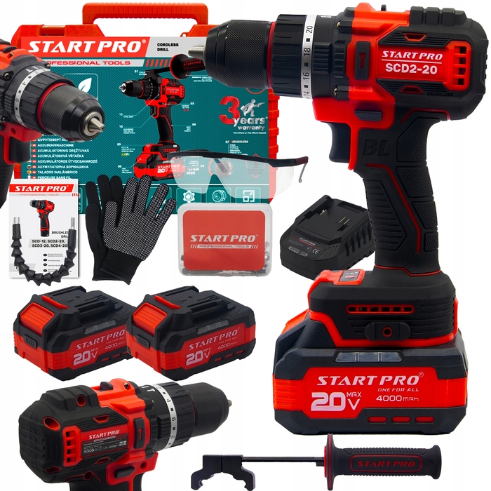 Акумуляторний шуруповерт StartPro 20 V SCD2-20
