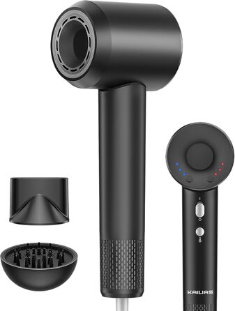 Іонізатор Föhn: потужний фен з 4 режимами нагріву та 3 швидкостями, захист від перегріву, стильна насадка та дифузор