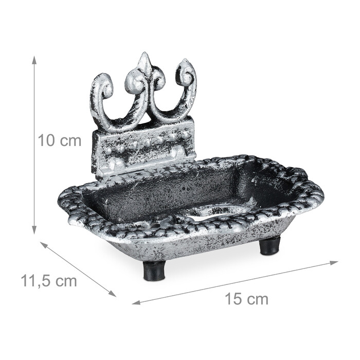 Relaxdays Soap Dish, Cast Iron