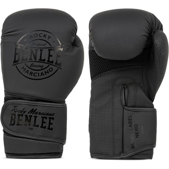 Боксерські рукавички BENLEE з екошкіри, 14 oz, чорні