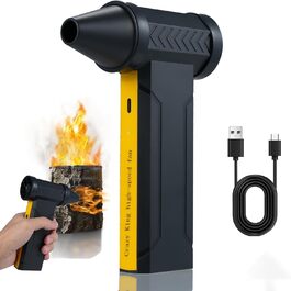 Електричний пилосос для повітряного видування, 3 швидкості, 160000 об/хв, для чищення ПК, електроніки, диванів, авто, офісної техніки (Чорний)