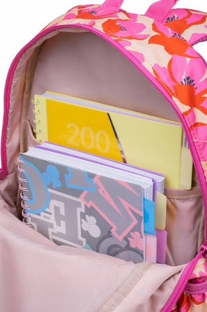 Багатовідсінковий шкільний рюкзак CoolPack: червоний, відтінки жовтого та золотого, рожевий, 27 л